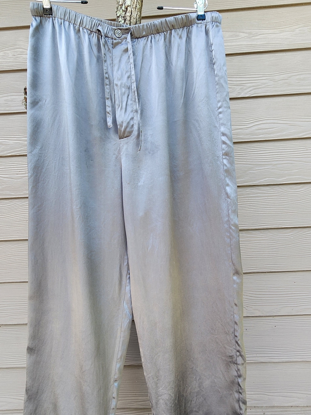 Intimo 100% Silk Silver Pajama Xl - Picture 6 of 13